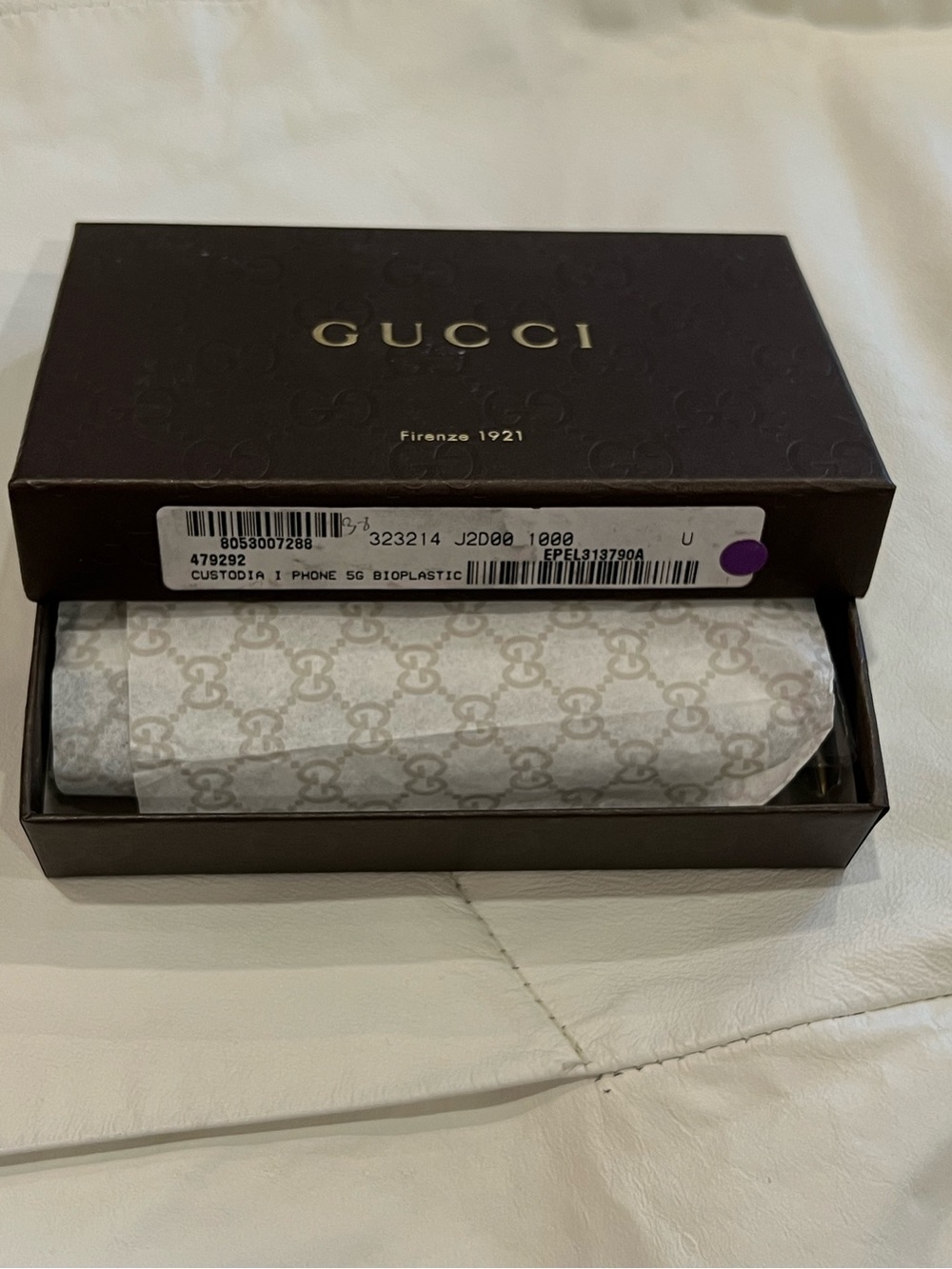 GUCCI‎ Monogram iPhone 5G Bioplastic Case - Black NWT and box
